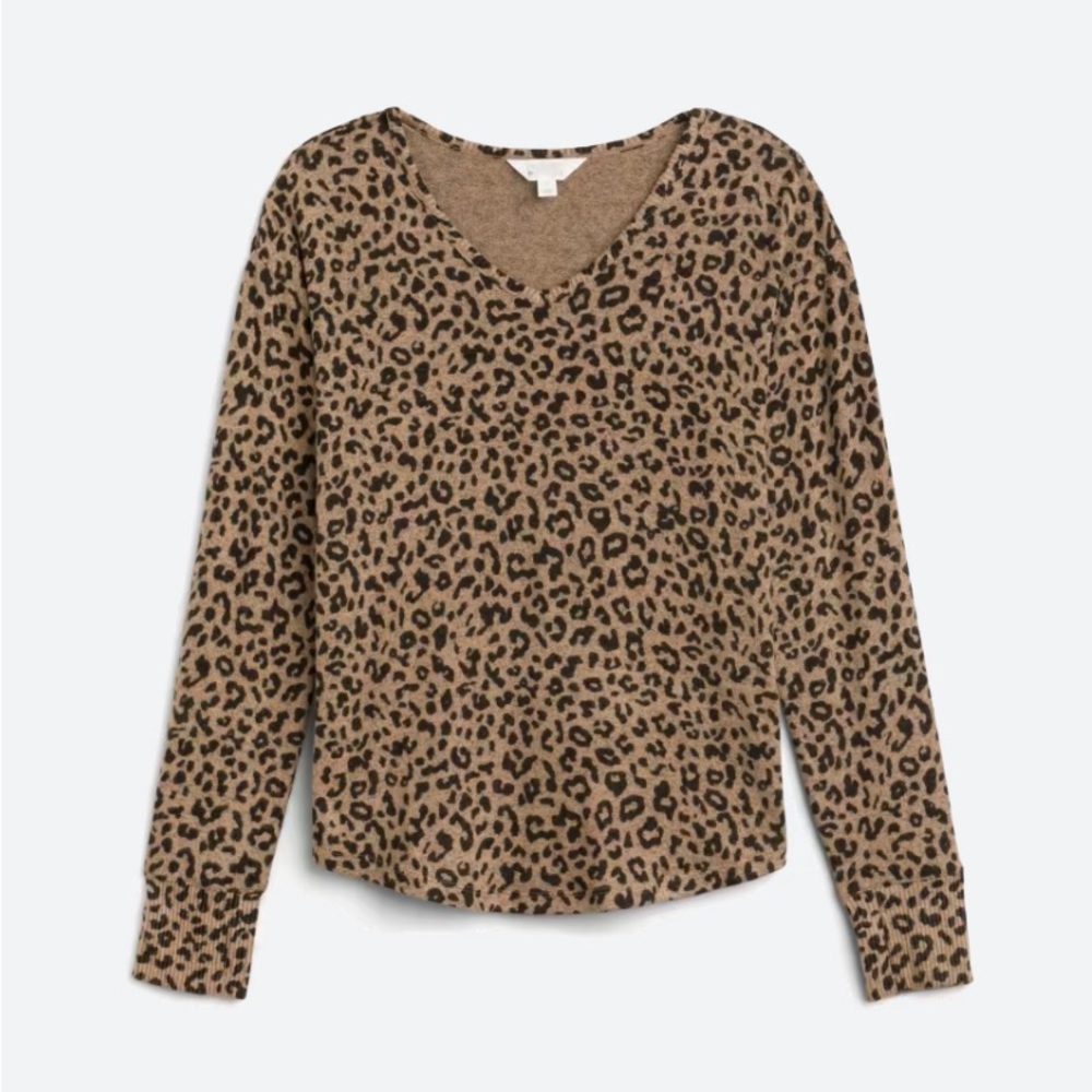 Market & Spruce V-Neck Cozy Brushed Top
